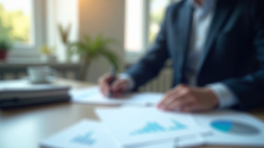 Analyste examinant des données économiques et graphiques de tendances